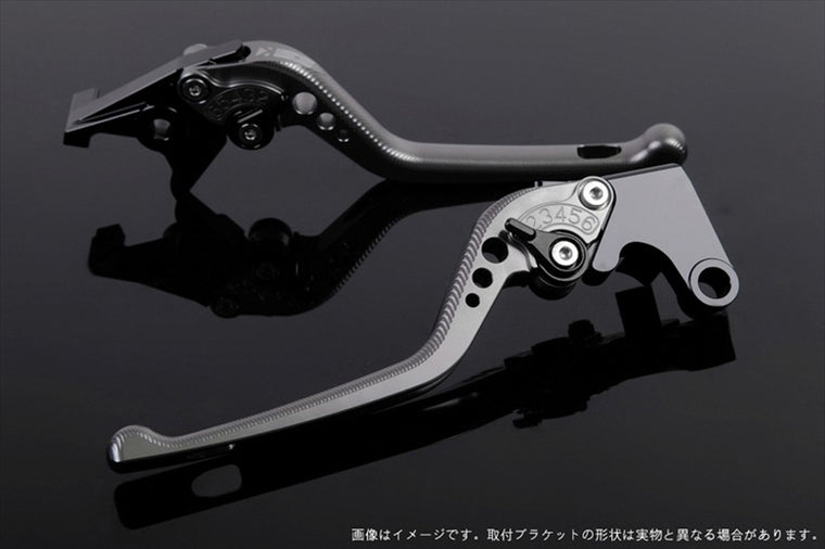 【エスエスケイ スピードラ】アジャストレバー 3D ロング チタン/ブラック MT-01 04-09 VMAX1700 09-13 YA0404810-BK