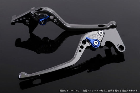 【エスエスケイ スピードラ】アジャストレバー 3D ロング チタン/ブルー MT-01 04-09 VMAX1700 09-13 YA0404810-BE