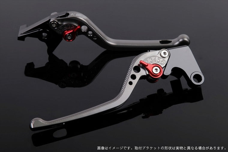 【エスエスケイ スピードラ】アジャストレバー 3D ロング チタン/レッド MT-01 04-09 VMAX1700 09-13 YA0404810-RD
