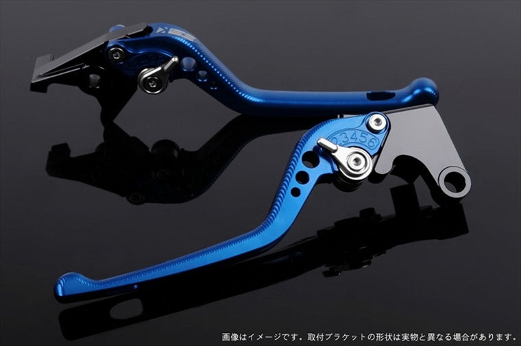 【エスエスケイ スピードラ】アジャストレバー 3D ロング        ブルー/シルバー NINJA400R 11-13 NINJA400 14-17 KA0404675-SR