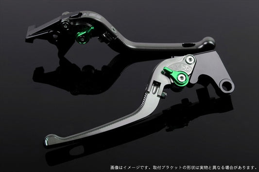 【エスエスケイ スピードラ】アジャストレバー 3D可倒式 チタン/グリーン モンスター900 00-05 996/S/R/99-03 DU0404979-GN
