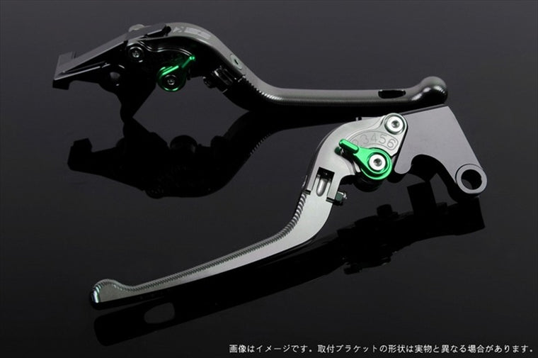 【エスエスケイ スピードラ】アジャストレバー 3D可倒式 チタン/グリーン モンスター900 00-05 996/S/R/99-03 DU0404979-GN