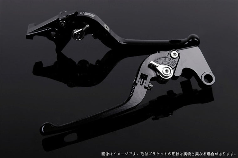 【エスエスケイ スピードラ】アジャストレバー 3D可倒式       ブラック/シルバー VFR750R RC30 RVF750 VFR800 RC46 02-13 HO0405037-SR