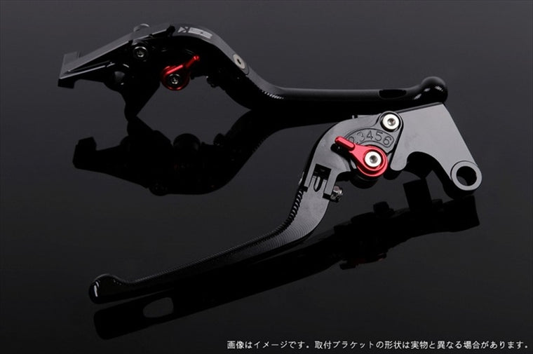 【エスエスケイ スピードラ】アジャストレバー 3D可倒式       ブラック/レッド VFR750R RC30 RVF750 VFR800 RC46 02-13 HO0405037-RD