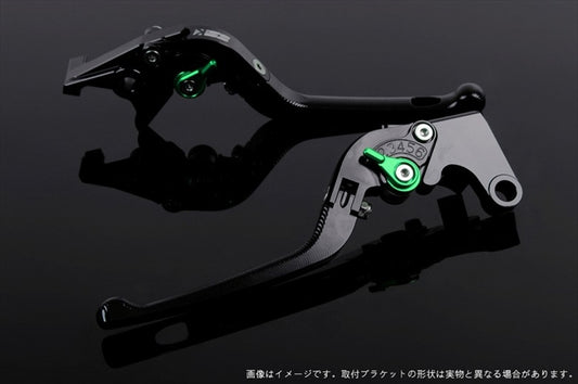 【エスエスケイ スピードラ】アジャストレバー 3D可倒式       ブラック/グリーン VFR750R RC30 RVF750 VFR800 RC46 02-13 HO0405037-GN
