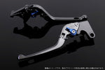 【エスエスケイ スピードラ】アジャストレバー 3D可倒式       チタン/ブルー VFR750R RC30 RVF750 VFR800 RC46 02-13 HO0405042-BE