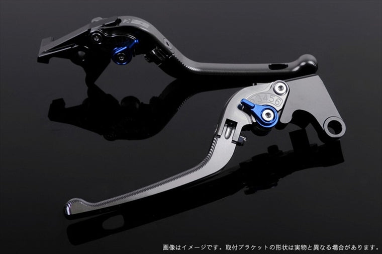【エスエスケイ スピードラ】アジャストレバー 3D可倒式       チタン/ブルー VFR750R RC30 RVF750 VFR800 RC46 02-13 HO0405042-BE
