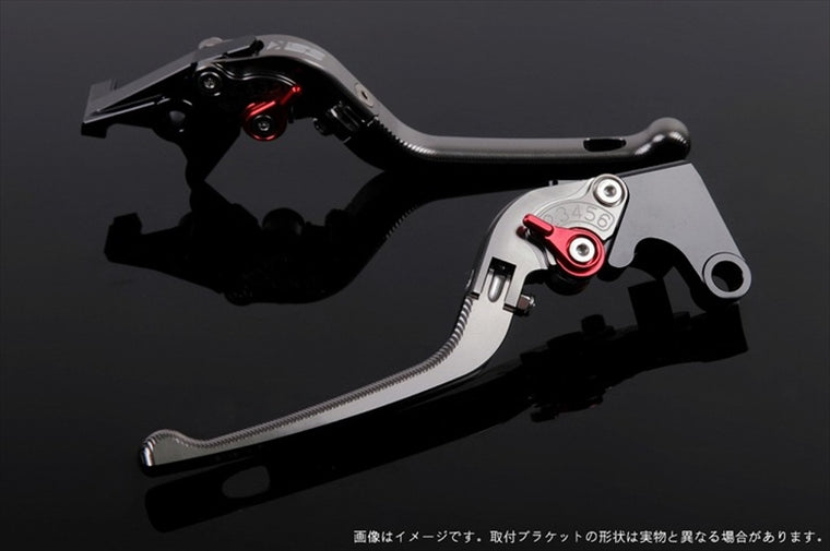 【エスエスケイ スピードラ】アジャストレバー 3D可倒式       チタン/レッド VFR750R RC30 RVF750 VFR800 RC46 02-13 HO0405042-RD