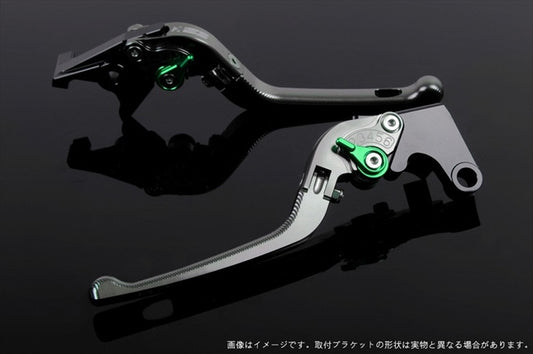 【エスエスケイ スピードラ】アジャストレバー 3D可倒式       チタン/グリーン VFR750R RC30 RVF750 VFR800 RC46 02-13 HO0405042-GN