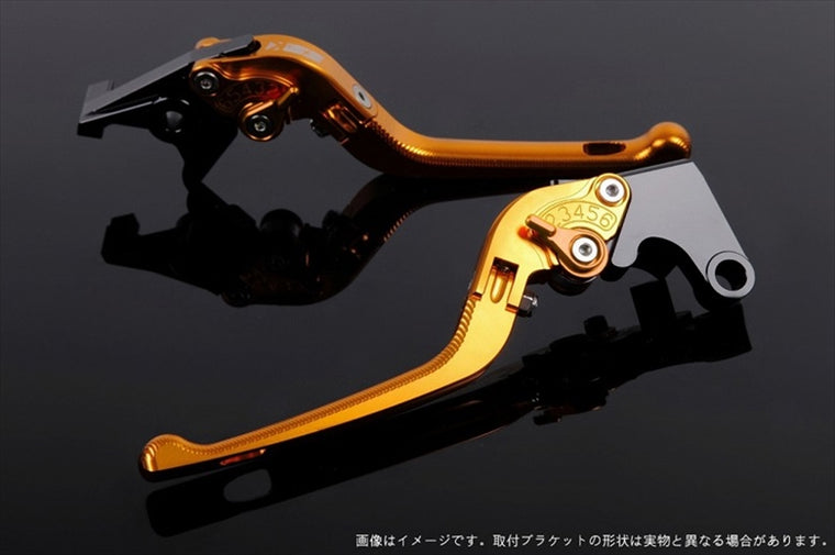 【エスエスケイ スピードラ】アジャストレバー 3D可倒式 ゴールド/ゴールド FZ1フェザー 06-14 MT-07 14-18 XSR700 18 YA0405256-GD