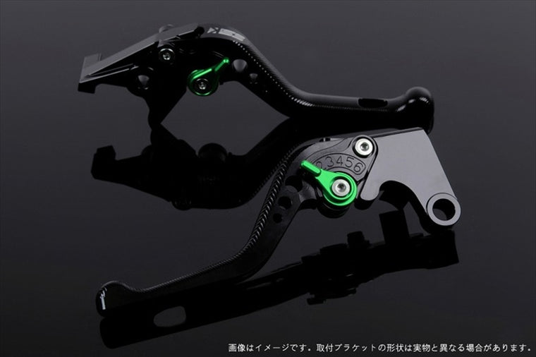 【エスエスケイ スピードラ】アジャストレバー 3Dショート ブラック/グリーン ZEPHYR750/RS Z750S 05-07 W800 KA0405387-GN