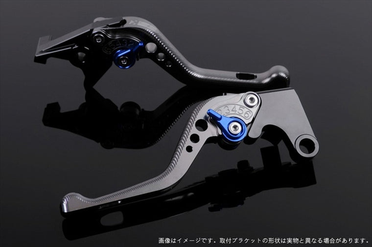 【エスエスケイ スピードラ】アジャストレバー 3Dショート         チタン/ブルー NINJA400R 11-13 NINJA400 14-17 KA0405385-BE