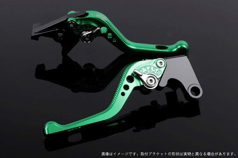 【エスエスケイ スピードラ】アジャストレバー 3Dショート         グリーン/シルバー NINJA400R 11-13 NINJA400 14-17 KA0405386-SR
