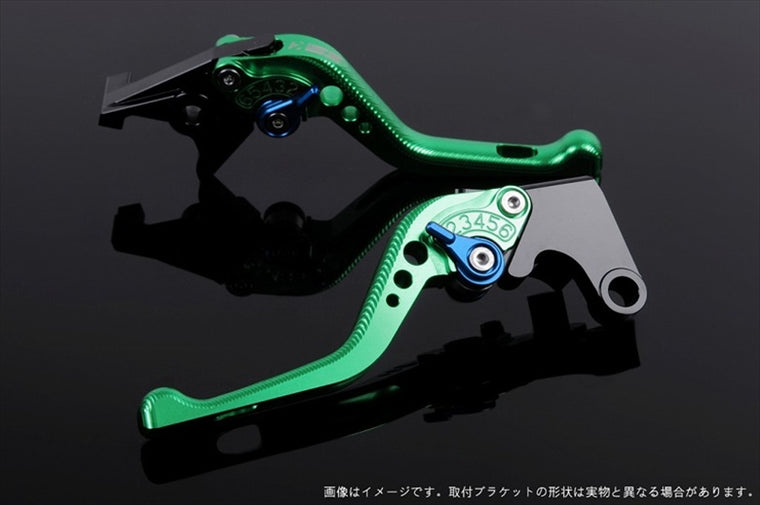 【エスエスケイ スピードラ】アジャストレバー 3Dショート         グリーン/ブルー NINJA400R 11-13 NINJA400 14-17 KA0405386-BE