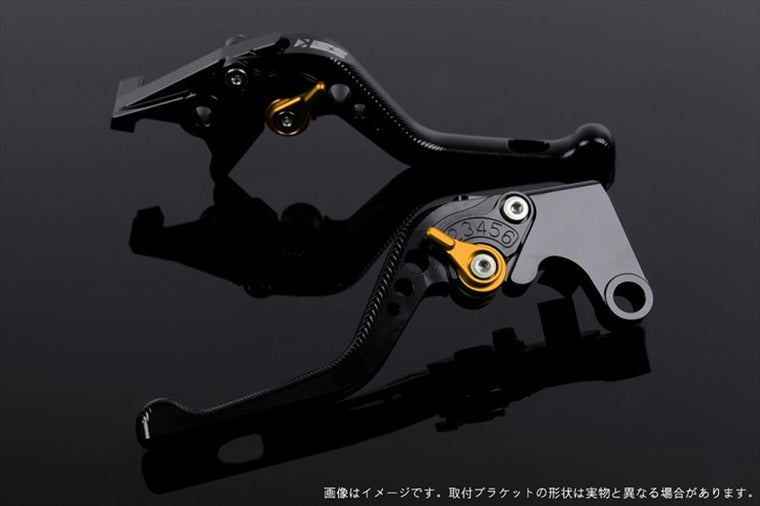 【エスエスケイ スピードラ】アジャストレバー 3Dショート ブラック/ゴールド GSX250R Vストローム250 RGV250γ VJ23A SU0405443-GD