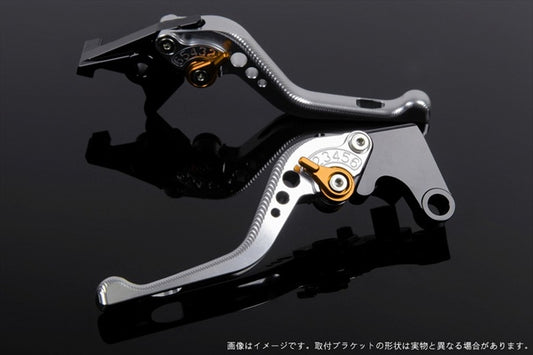 【エスエスケイ スピードラ】アジャストレバー 3Dショート         シルバー/ゴールド Scrambler Sixty2 Monster821HYPERMOTARD821 DU0405640-GD