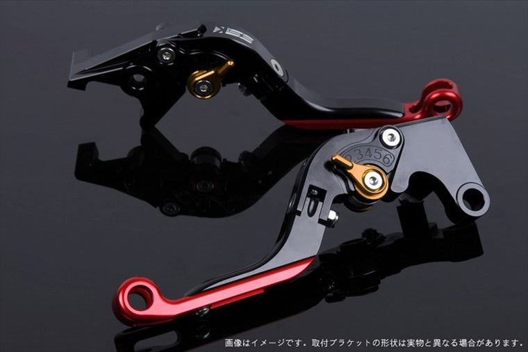 【エスエスケイ スピードラ】アジャストレバー 可倒延長式 ブラック/ゴールド/レッド Monster 821 HYPERMOTARD 821 DU0405765-GDRD