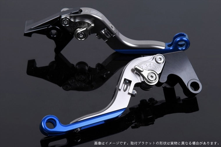 【エスエスケイ スピードラ】アジャストレバー 可倒延長式 チタン/シルバー/ブルー Monster 821 HYPERMOTARD 821 DU0405769-SRBE
