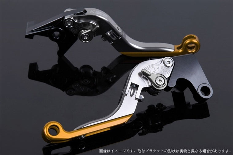 【エスエスケイ スピードラ】アジャストレバー 可倒延長式 チタン/チタン/ゴールド Monster 821 HYPERMOTARD 821 DU0405769-TMGD