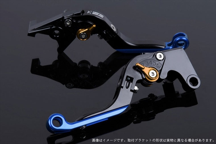 【エスエスケイ スピードラ】アジャストレバー 可倒延長式 ブラック/ゴールド/ブルー モンスター400 04-07 /620 03-06 DU0405772-GDBE