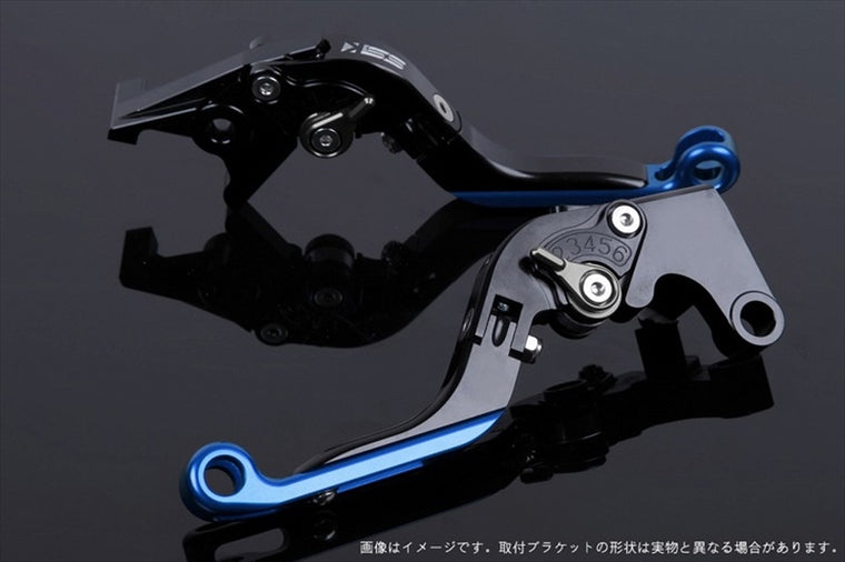 【エスエスケイ スピードラ】アジャストレバー 可倒延長式 ブラック/チタン/ブルー モンスター400 04-07 /620 03-06 DU0405772-TMBE