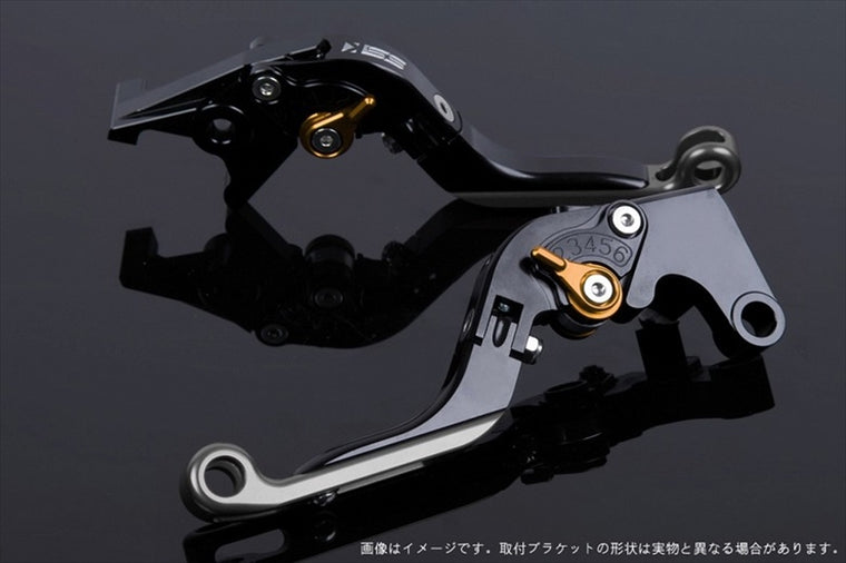 【エスエスケイ スピードラ】アジャストレバー 可倒延長式 ブラック/ゴールド/チタン 748 -98/モンスター900 94-99/916 -98 DU0405779-GDTM