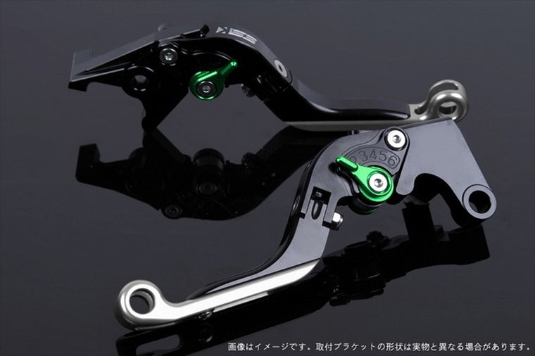 【エスエスケイ スピードラ】アジャストレバー 可倒延長式 ブラック/グリーン/シルバー 748 -98/モンスター900 94-99/916 -98 DU0405779-GNSR