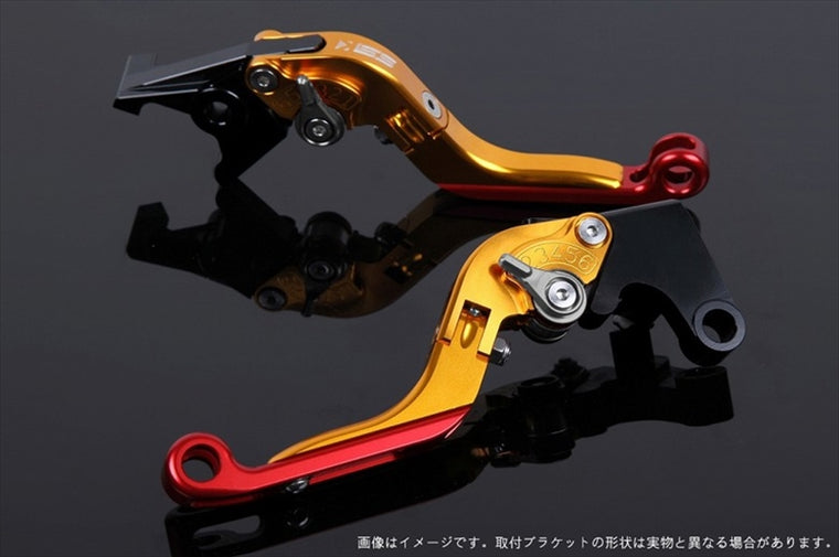【エスエスケイ スピードラ】アジャストレバー 可倒延長式 ゴールド/チタン/レッド 748 -98/モンスター900 94-99/916 -98 DU0405781-TMRD