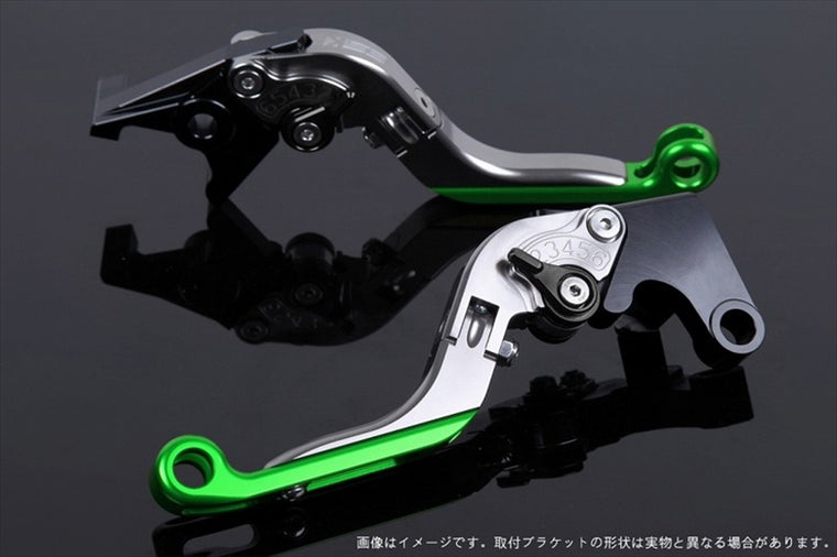 【エスエスケイ スピードラ】アジャストレバー 可倒延長式 チタン/ブラック/グリーン 748 -98/モンスター900 94-99/916 -98 DU0405783-BKGN