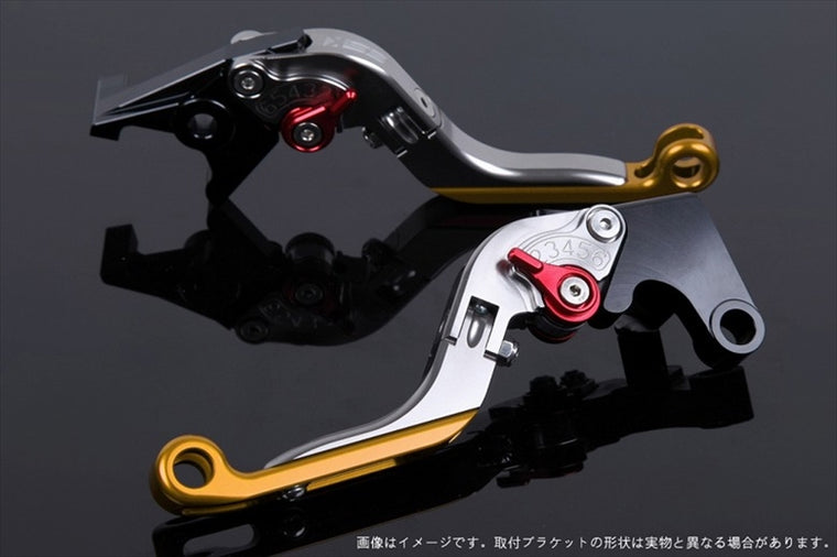 【エスエスケイ スピードラ】アジャストレバー 可倒延長式 チタン/レッド/ゴールド 748 -98/モンスター900 94-99/916 -98 DU0405783-RDGD