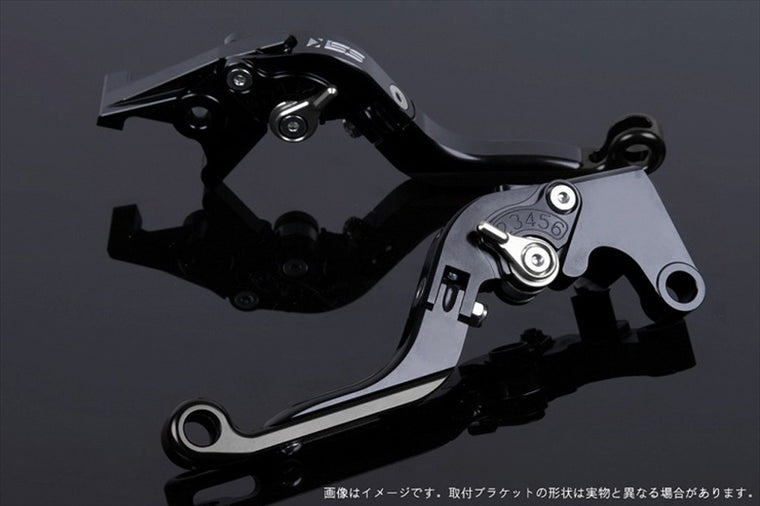 【エスエスケイ スピードラ】アジャストレバー 可倒延長式     ブラック/シルバー/ブラック 1198/S/R 09-11 1199パニガーレ/S 12-15 DU0405793-SRBK