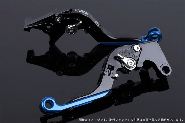 【エスエスケイ スピードラ】アジャストレバー 可倒延長式     ブラック/シルバー/ブルー 1198/S/R 09-11 1199パニガーレ/S 12-15 DU0405793-SRBE