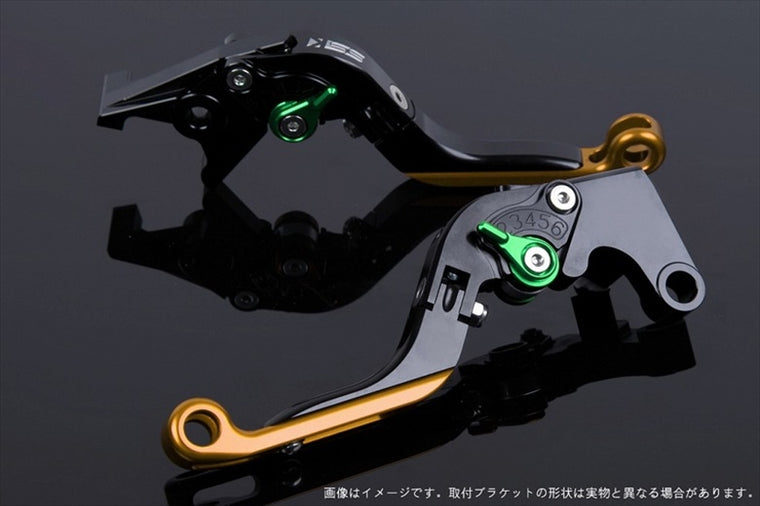 【エスエスケイ スピードラ】アジャストレバー 可倒延長式     ブラック/グリーン/ゴールド 1198/S/R 09-11 1199パニガーレ/S 12-15 DU0405793-GNGD