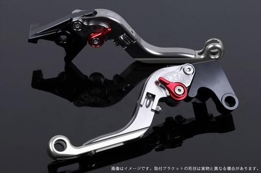 【エスエスケイ スピードラ】アジャストレバー 可倒延長式     チタン/レッド/シルバー 1198/S/R 09-11 1199パニガーレ/S 12-15 DU0405797-RDSR