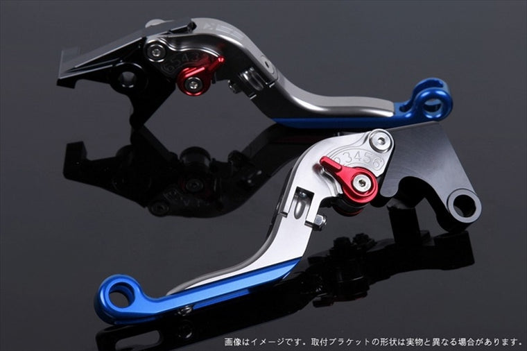 【エスエスケイ スピードラ】アジャストレバー 可倒延長式     チタン/レッド/ブルー 1198/S/R 09-11 1199パニガーレ/S 12-15 DU0405797-RDBE