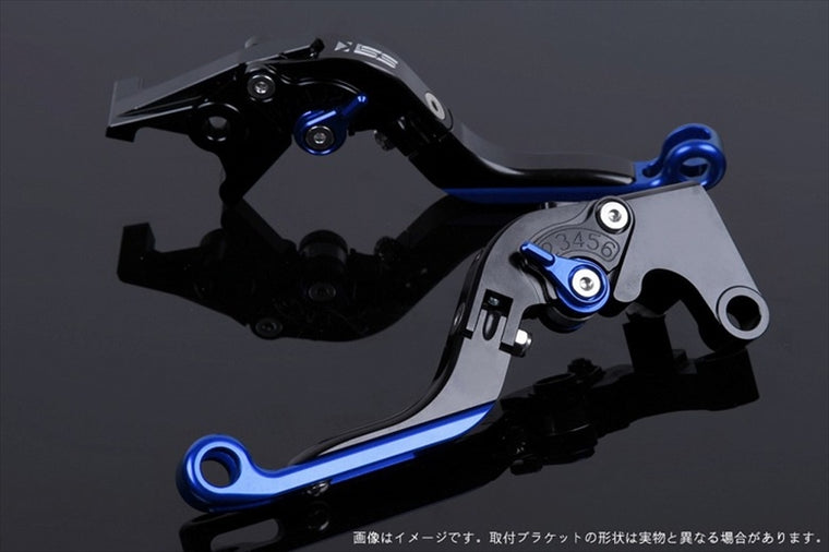 【エスエスケイ スピードラ】アジャストレバー 可倒延長式     ブラック/ブルー/ブルー GSX1300R隼 99-07 GSX1400 01-07 SU0405835-BEBE