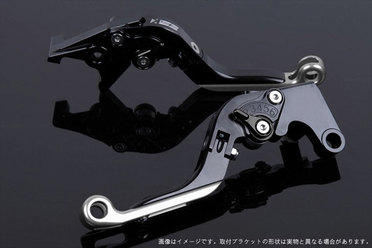 【エスエスケイ スピードラ】アジャストレバー 可倒延長式 ブラック/ブラック/シルバー GSX250Sカタナ GSX400Sカタナ SU0405849-BKSR