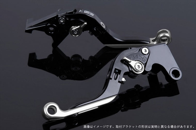 【エスエスケイ スピードラ】アジャストレバー 可倒延長式 ブラック/シルバー/シルバー GSX250Sカタナ GSX400Sカタナ SU0405849-SRSR