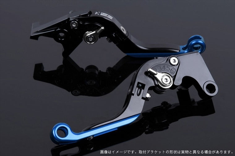 【エスエスケイ スピードラ】アジャストレバー 可倒延長式 ブラック/シルバー/ブルー GSX250Sカタナ GSX400Sカタナ SU0405849-SRBE