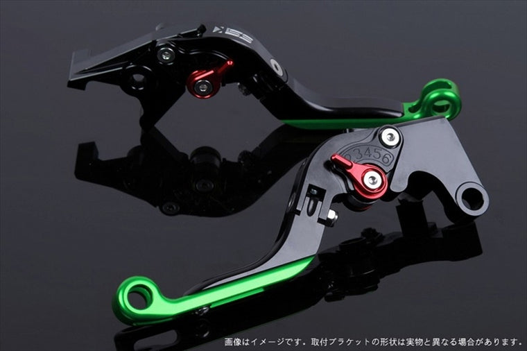 【エスエスケイ スピードラ】アジャストレバー 可倒延長式 ブラック/レッド/グリーン GSX250Sカタナ GSX400Sカタナ SU0405849-RDGN
