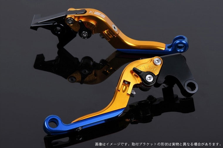 【エスエスケイ スピードラ】アジャストレバー 可倒延長式 ゴールド/ブラック/ブルー GSX250Sカタナ GSX400Sカタナ SU0405851-BKBE