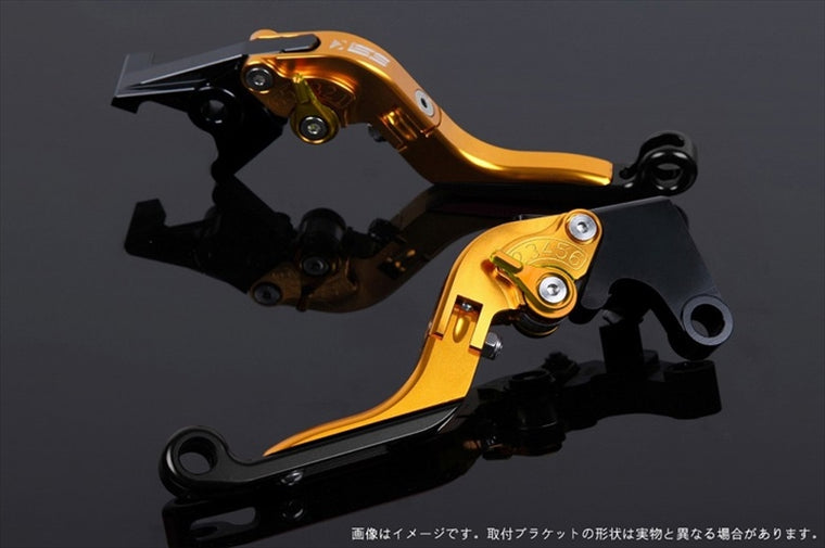 【エスエスケイ スピードラ】アジャストレバー 可倒延長式 ゴールド/ゴールド/ブラック GSX250Sカタナ GSX400Sカタナ SU0405851-GDBK
