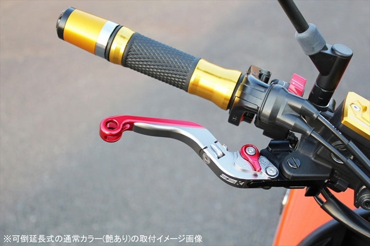 【エスエスケイ スピードラ】アジャストレバー 可倒延長式 ゴールド/ゴールド/ブラック GSX250Sカタナ GSX400Sカタナ SU0405851-GDBK