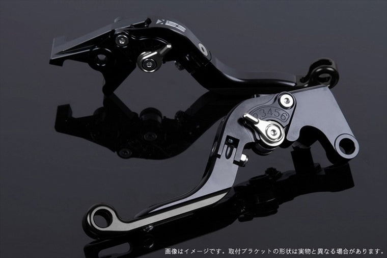 【エスエスケイ スピードラ】アジャストレバー 可倒延長式 ブラック/シルバー/ブラック ZX-6R 07-17 ZX-10R 06-15 KA0406024-SRBK