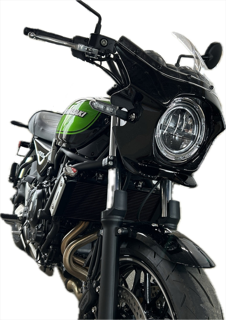 ｜Z650RS専用ビキニカウル　メタリックムーンダストグレー　ショートクリア｜YR-B001-MMG-SC