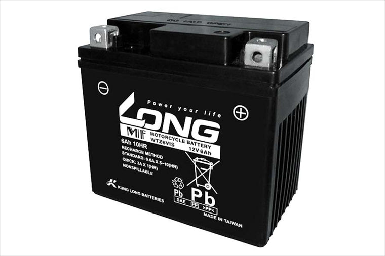 LONG(ロングバッテリー)｜バッテリー 12V/6Ah 液注入済｜WTZ6VIS