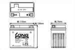 LONG(ロングバッテリー)｜バッテリー 12V/6Ah 液注入済｜WTZ6VIS