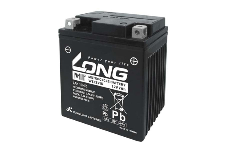 LONG(ロングバッテリー)｜バッテリー 12V/7Ah 液注入済｜WTZ8VIS