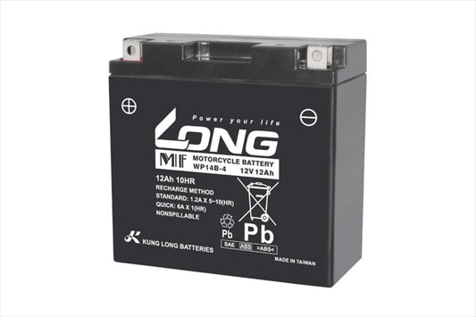 LONG(ロングバッテリー)｜バッテリー 12V/12Ah 液注入済｜WP14B-4