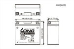 LONG(ロングバッテリー)｜バッテリー 12V/12Ah 液注入済｜WP14B-4